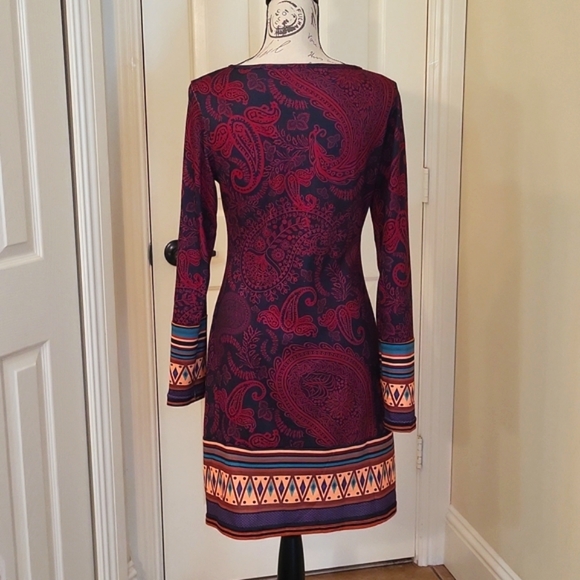 MISS LOOK Paisley Print Boho Or Western Style Dress - Picture 5 of 12